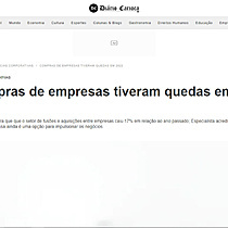 Compras de empresas tiveram quedas em 2022